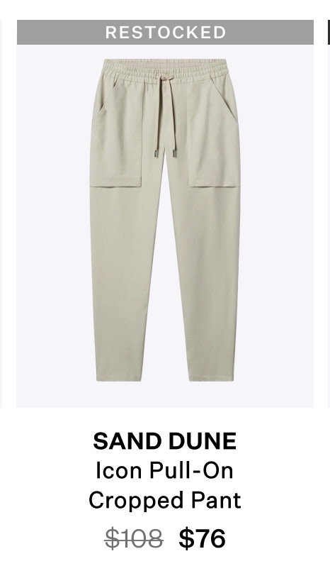 Icon Pull-On Cropped Pant - Sand Dune