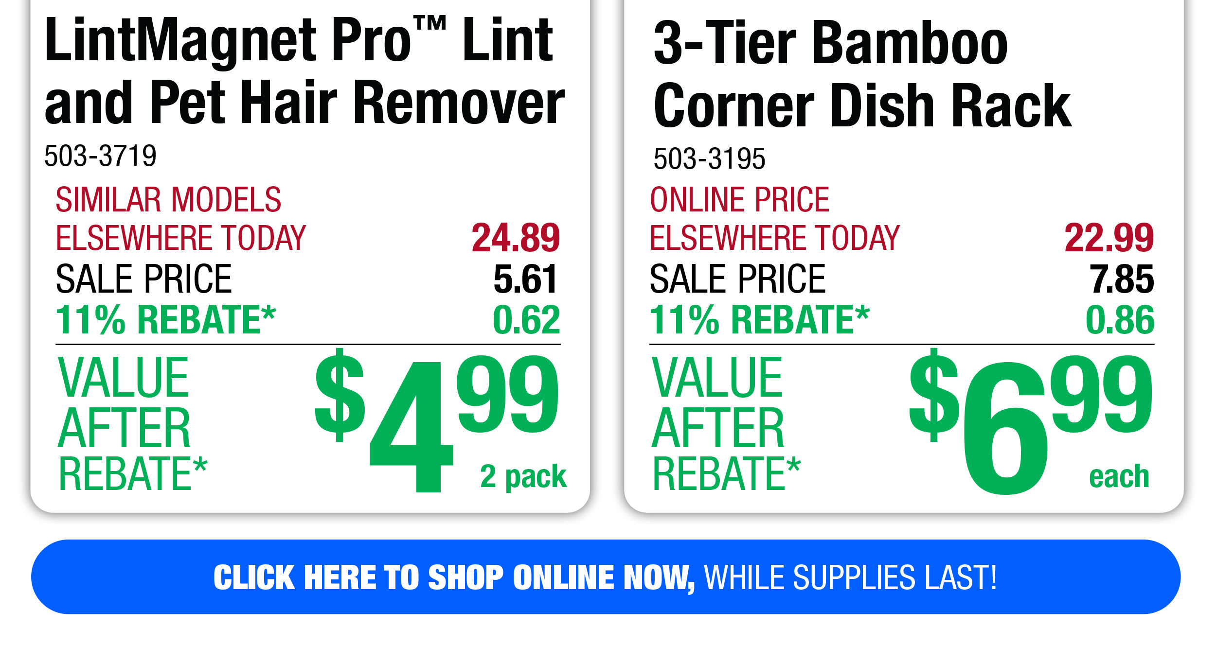 3-Tier Bamboo Corner Dish Rack - ONLY $6.99 After Rebate*!
