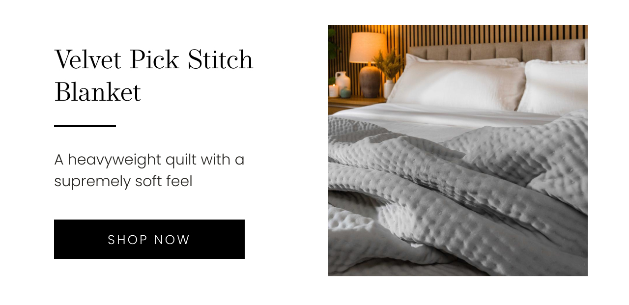 Velvet Pick Stitch Blanket| SHOP NOW