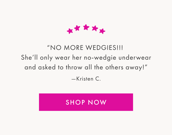 Customer reviews praising hanna andersson no-wedgie underwear.