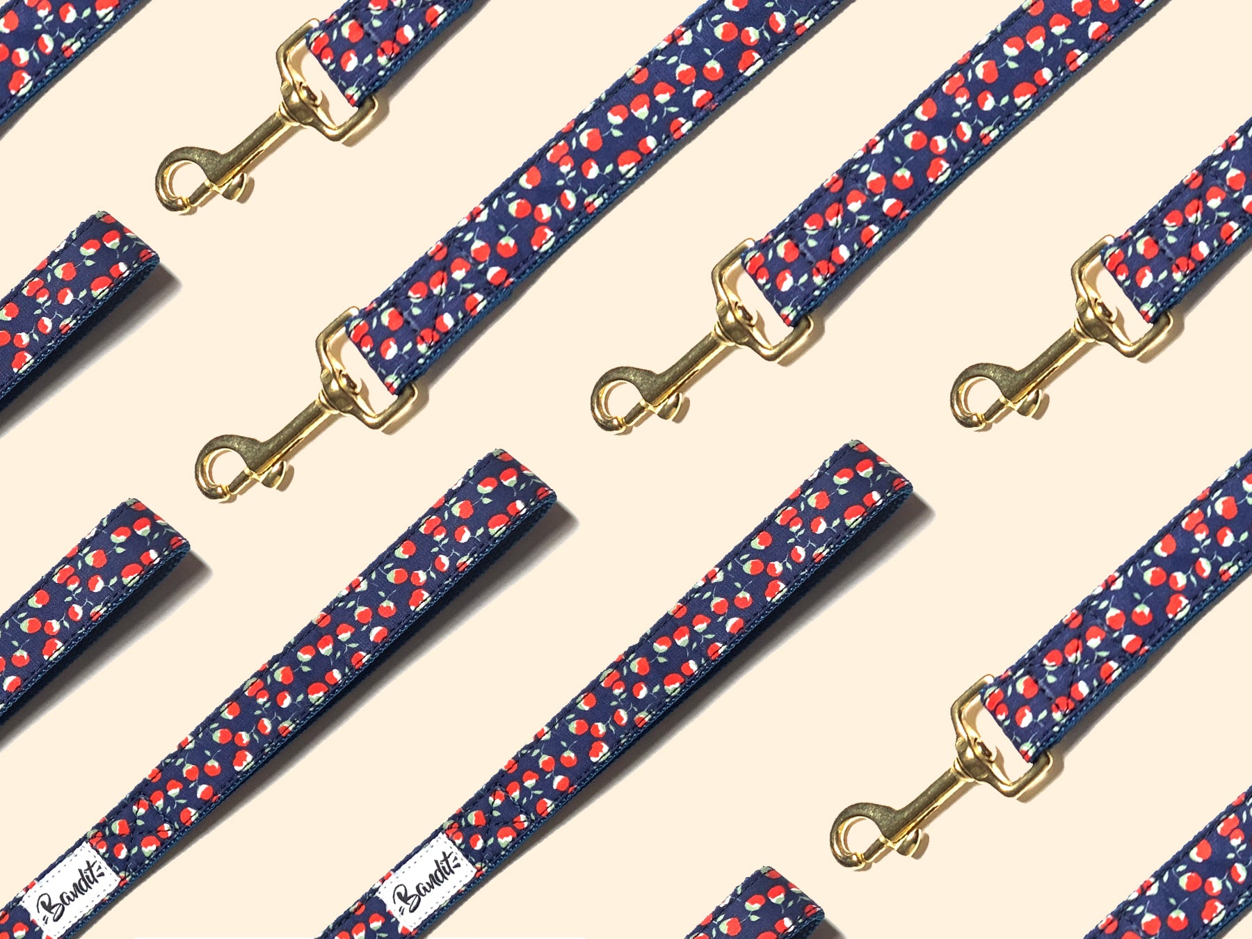 Image of Laisse pour chien coquelicot
