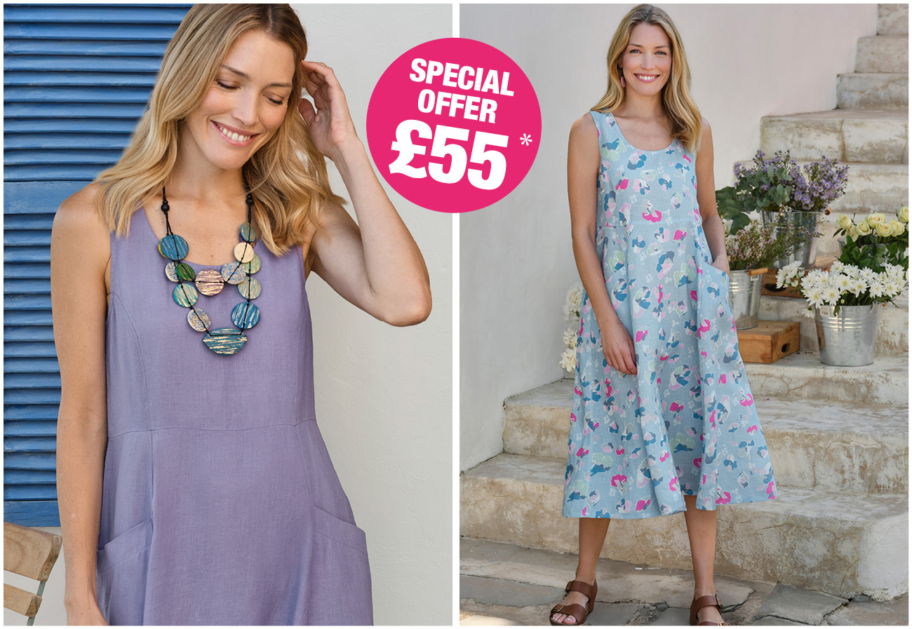 Womens Pocket Pinafore Dress