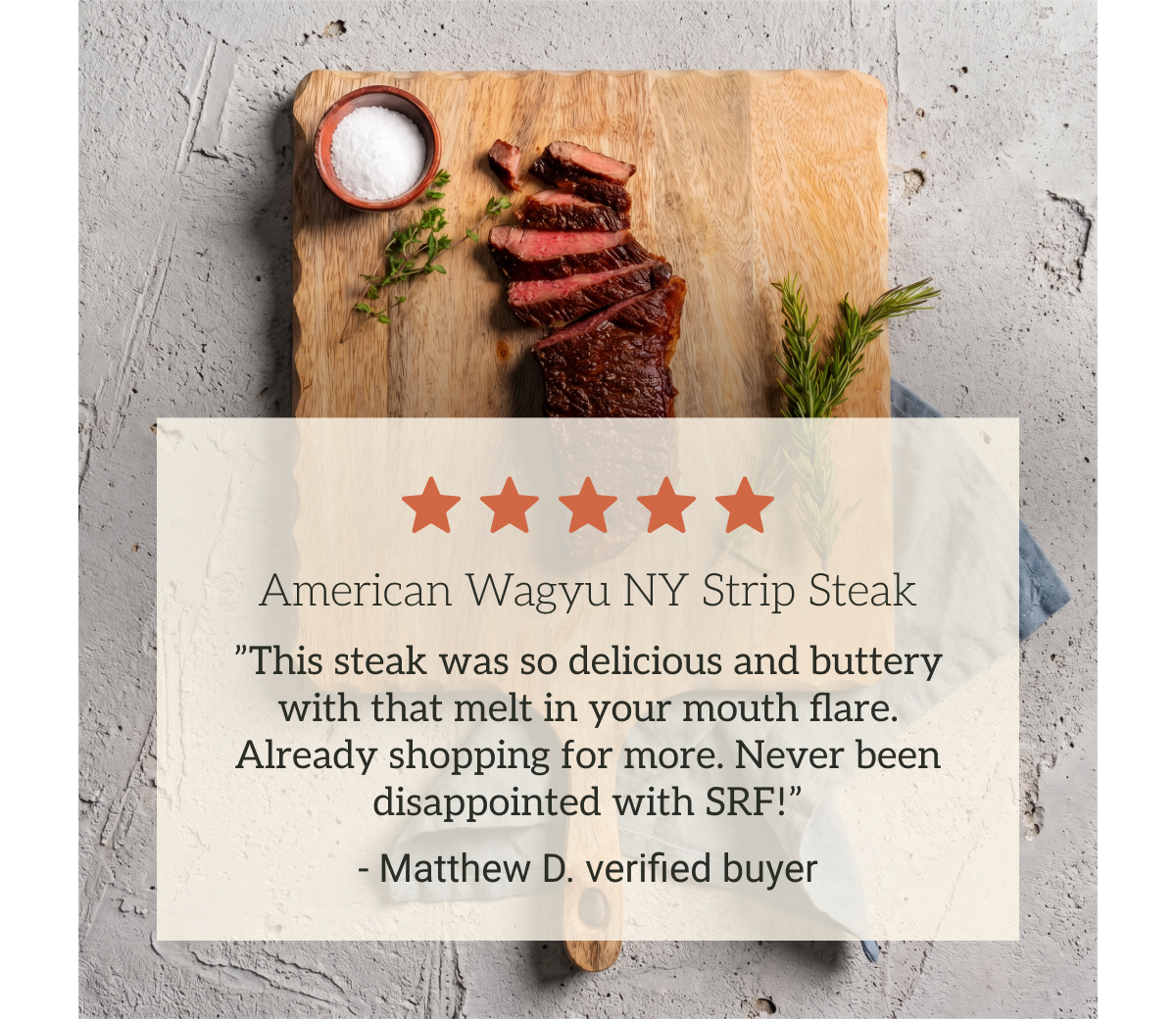 Customer review testimonial