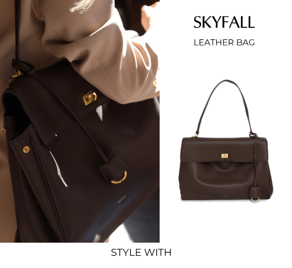 Skyfall Leather Shoulder Bag - Chocolate