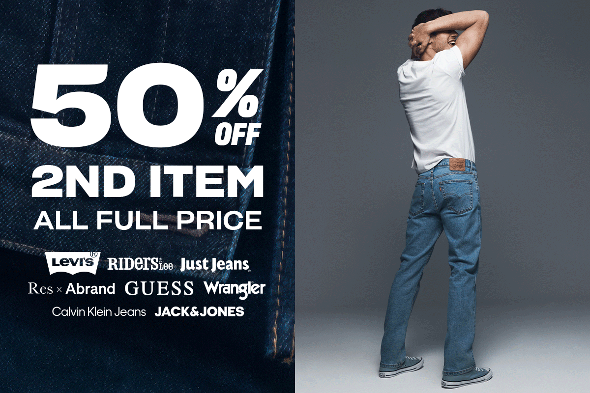 50% off second item. All full price