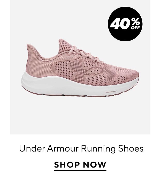 40% Off Under Armour Running Shoes
