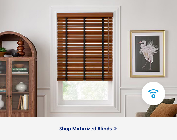 SHOP MOTORIZED BLINDS >