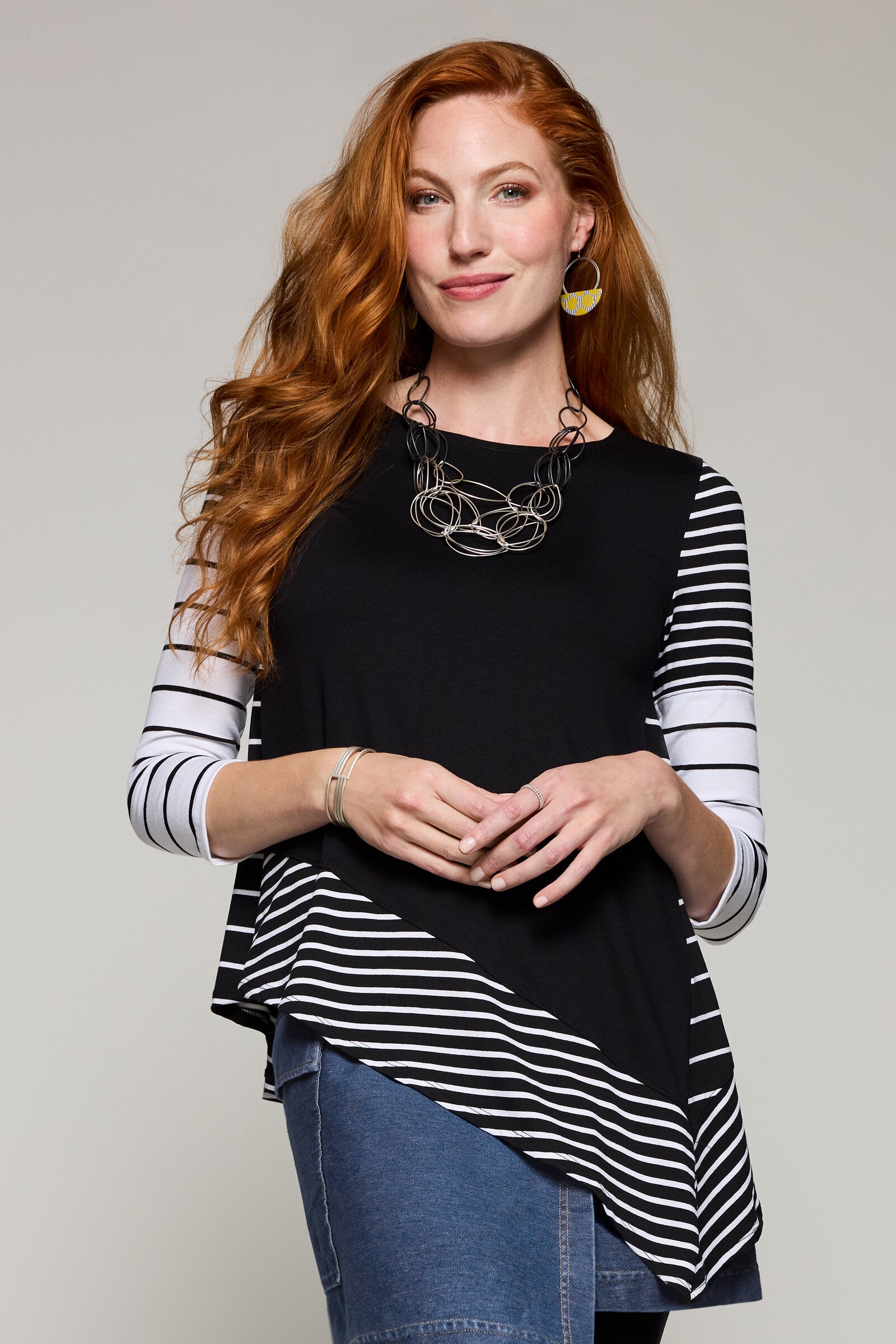 Image of Keldon Tunic - Black/White