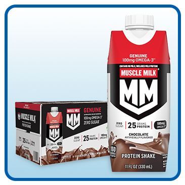 Muscle Milk Genuine Protein Shake Chocolate, 11 fl oz, 18-Pack