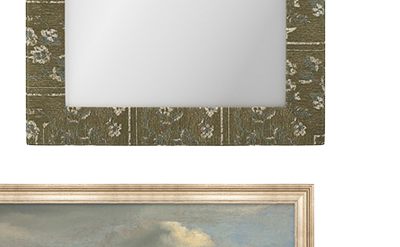 Cisco Home Isabel Traditional Foret Green Upholstered Floor Mirror
