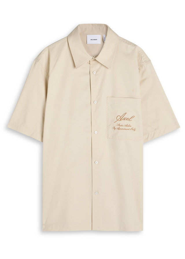 AXEL ARIGATO Embroidered cotton-poplin shirt