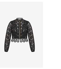 Shop the Lucielle Lightweight Zip-Front Lace Jacket