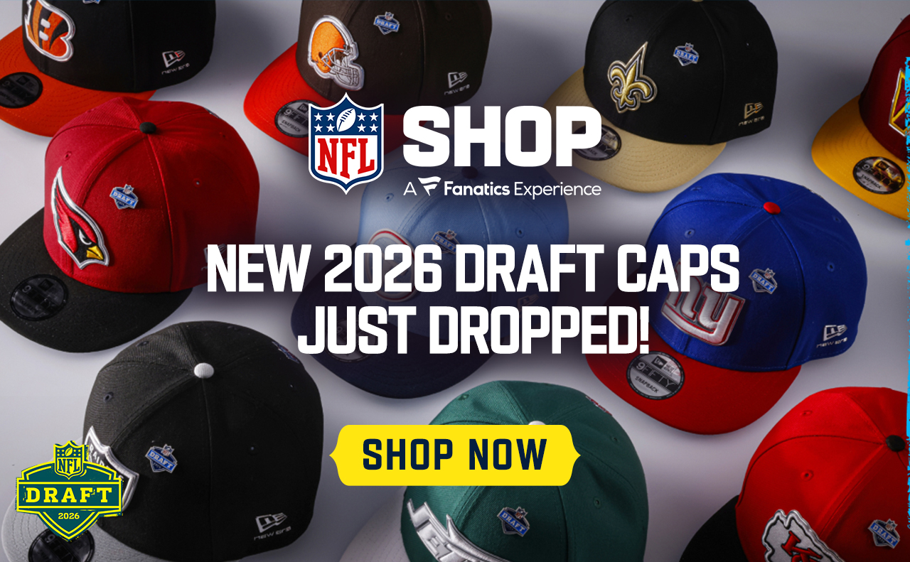 New 2026 Draft Caps Just Dropped! Shop Now.