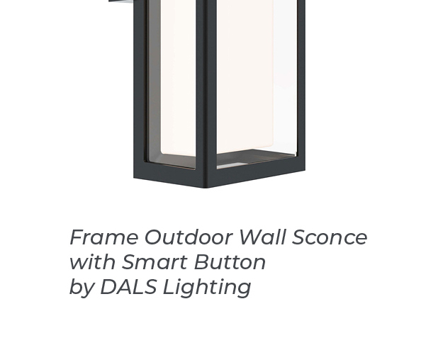 Frame Outdoor Wall Sconce with Smart Button by DALS Lighting