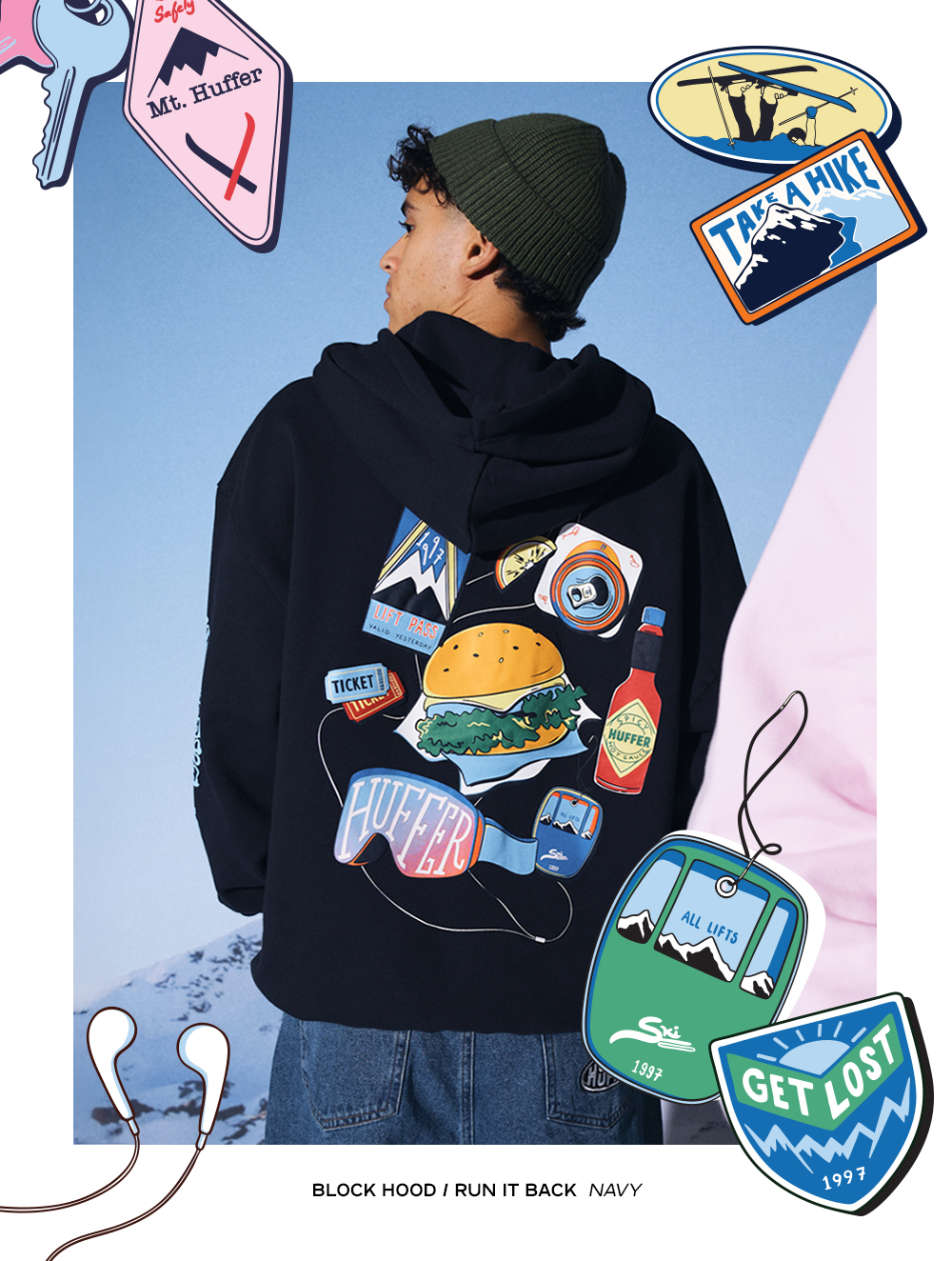 BLOCK HOOD 350/RUN IT BACK NAVY