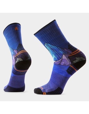 Hike Mountain Myth Print Crew Socks-Deep Navy / L