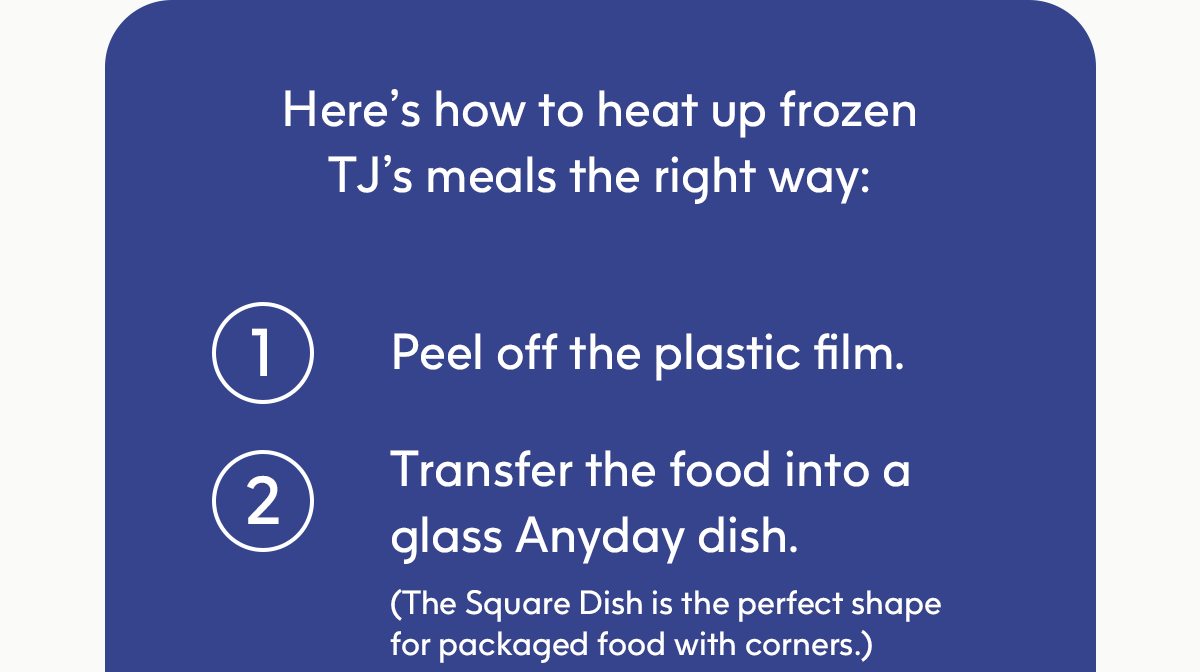 Here's how to heat up frozen meals the right way