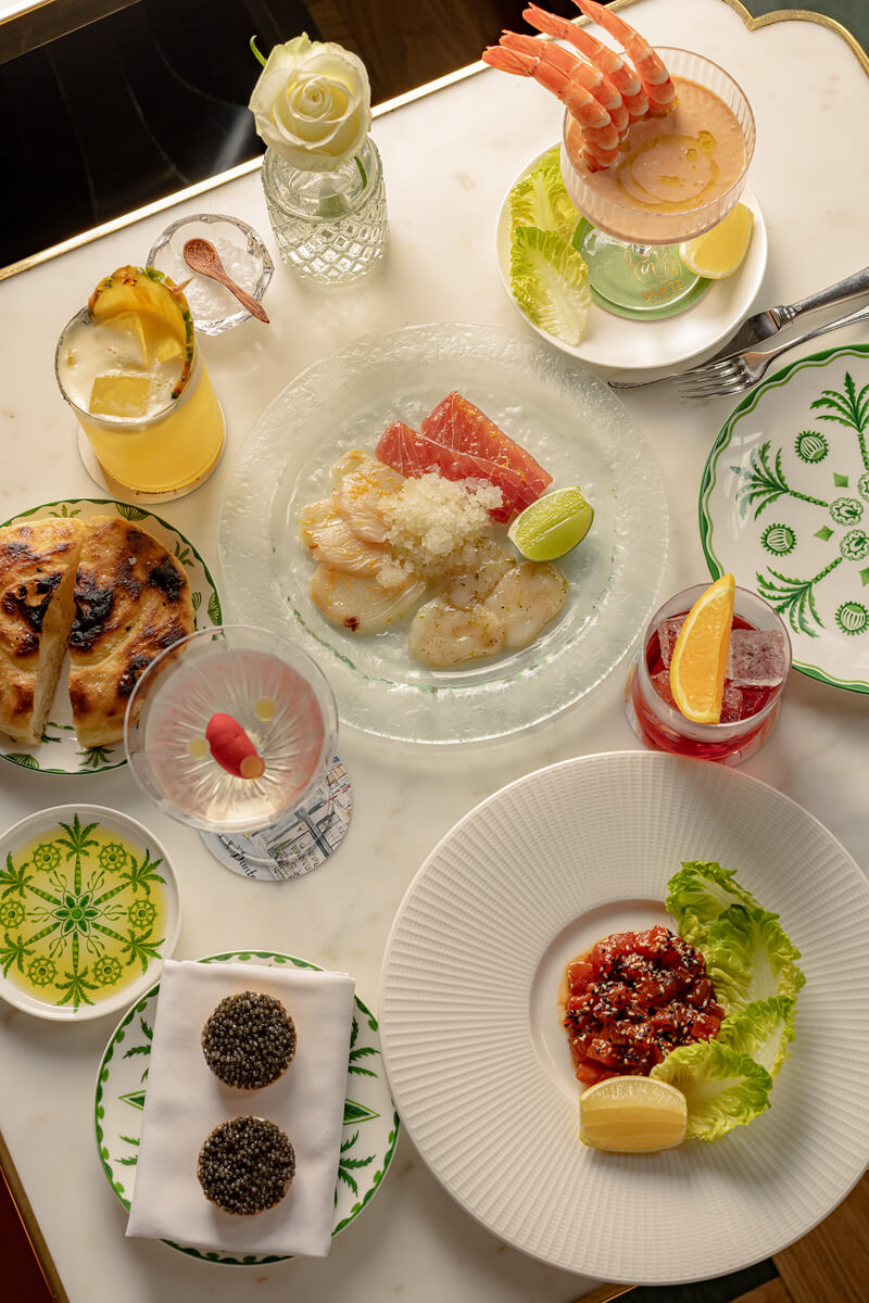 Selection of dishes from Dante Mayfair