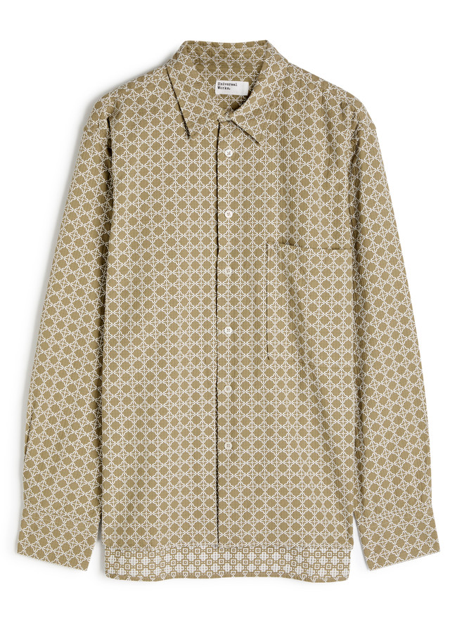 UNIVERSAL WORKS Embroidered woven shirt