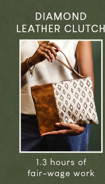 Diamond Leather Clutch