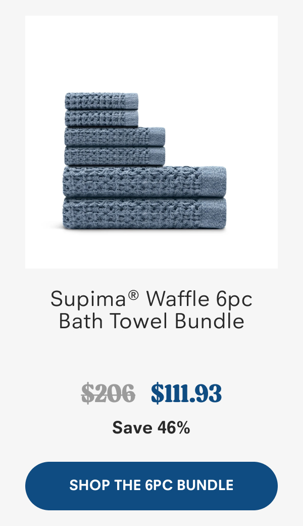 Supima® Waffle 6pc Bath Towel Bundle