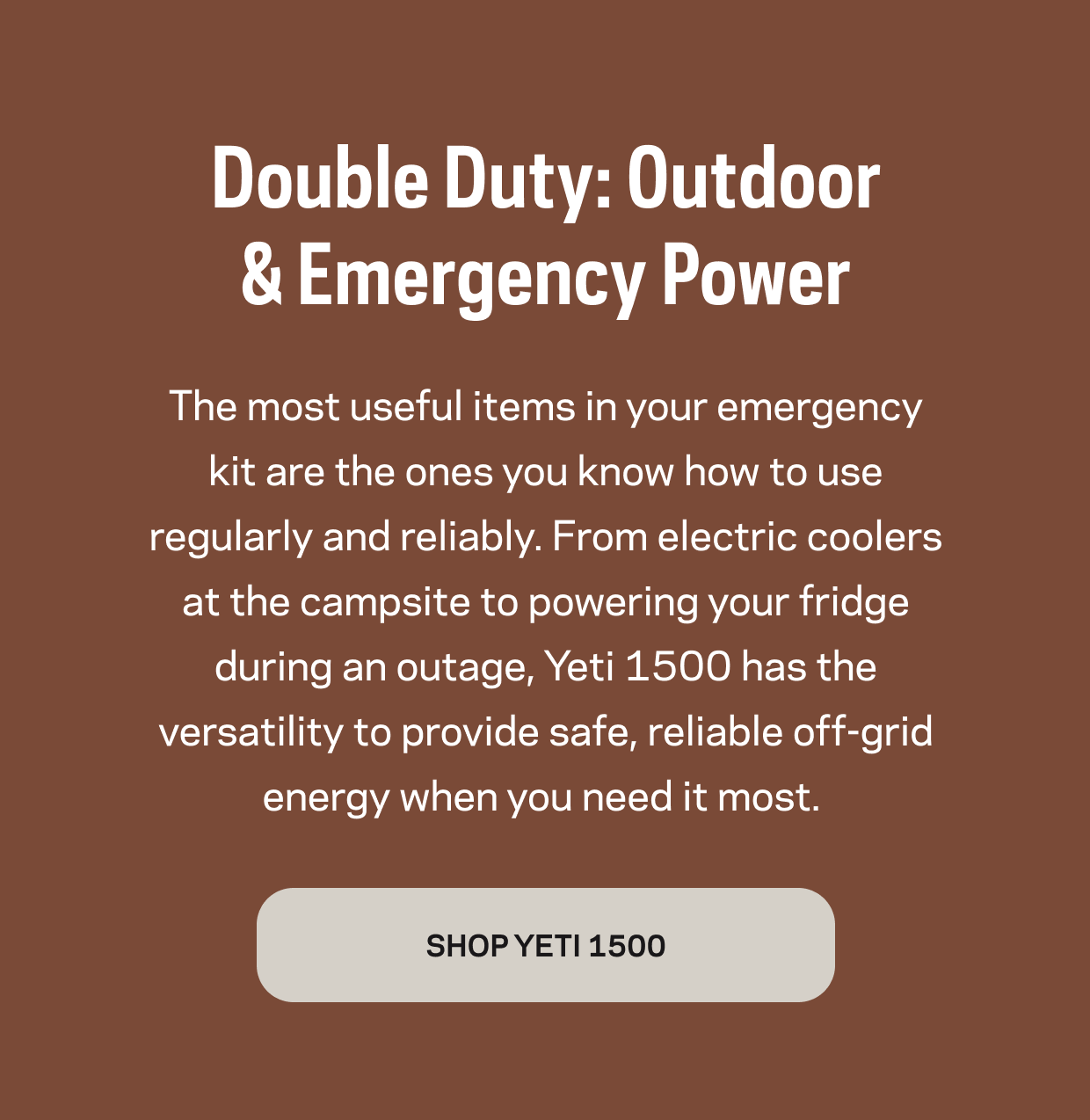 Outdoor & Emergency Power