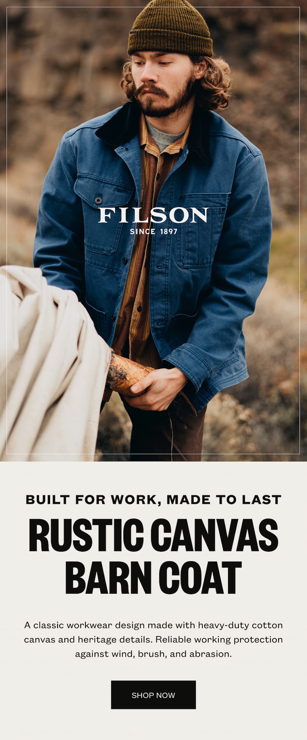 Rustic Canvas Barn Coat