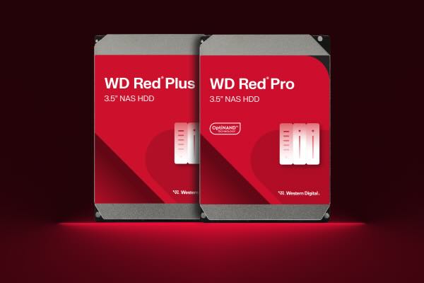 Two Western Digital WD Red NAS hard drives,