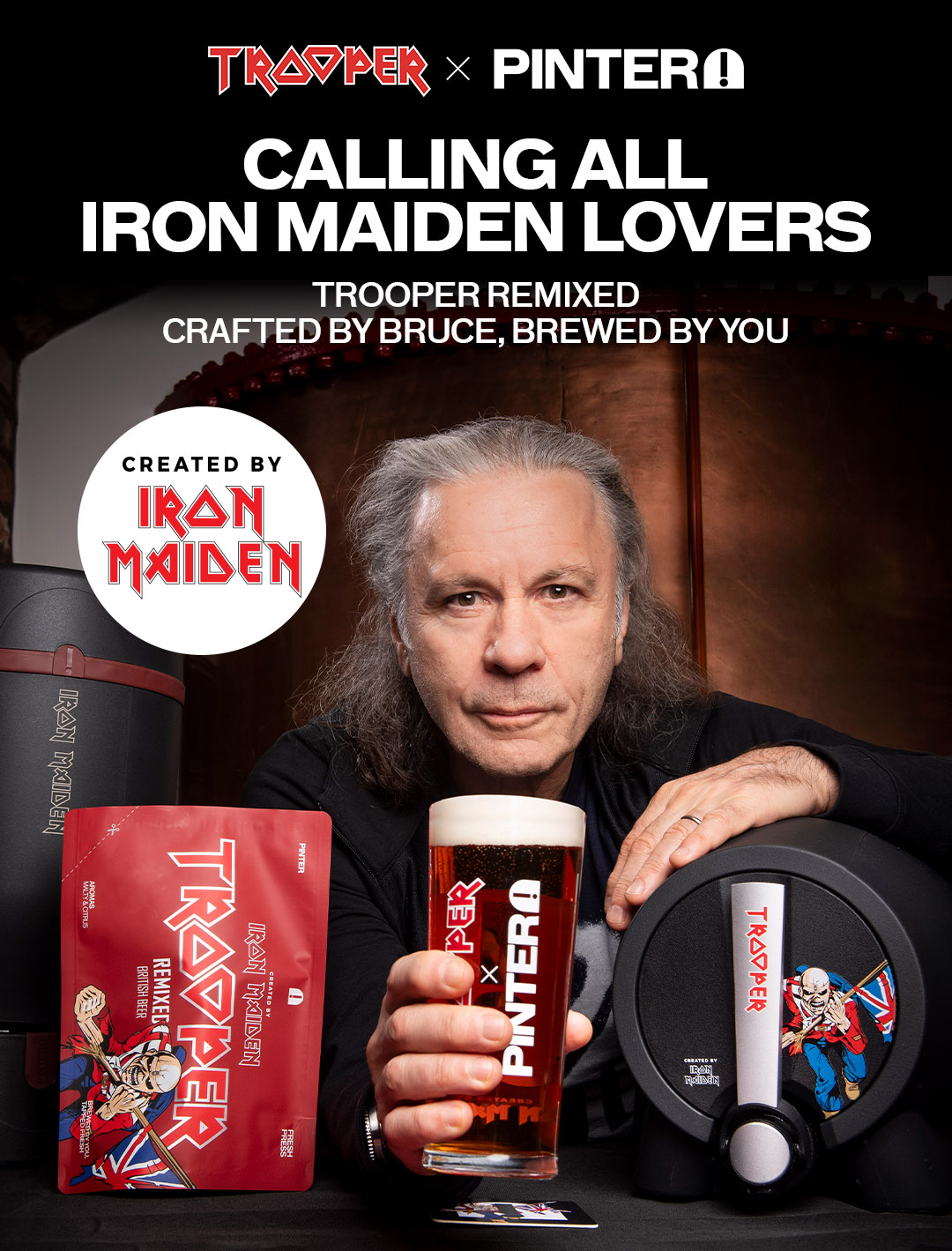 CALLING ALL IRON MAIDEN LOVERS! IRON MAIDEN'S TROOPER X PINTER.