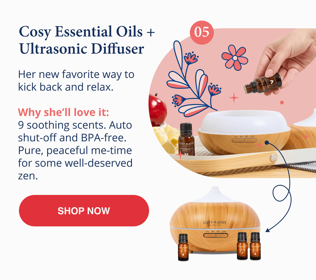 Cosy Essential Oils & Diffuser