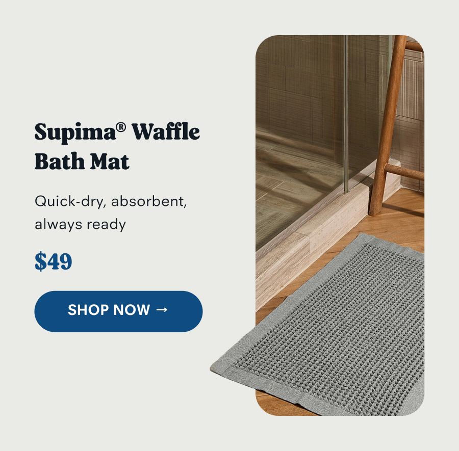Supima Waffle Bath Mat