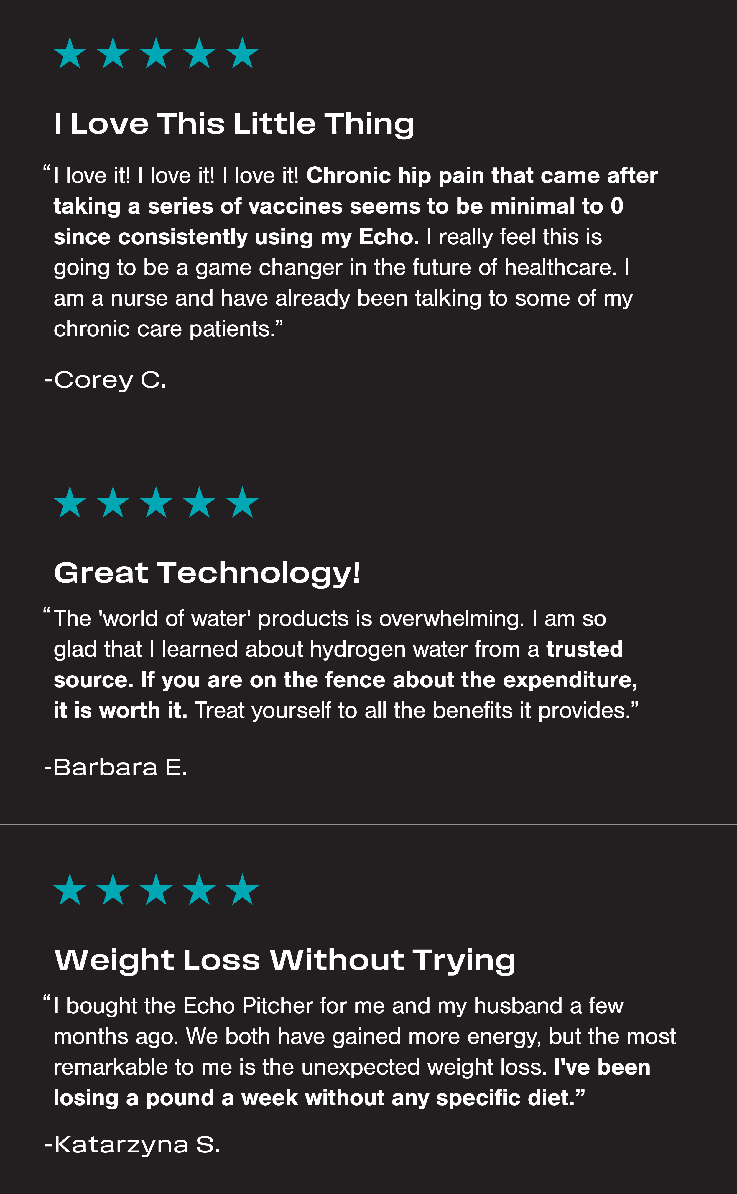 5 star reviews