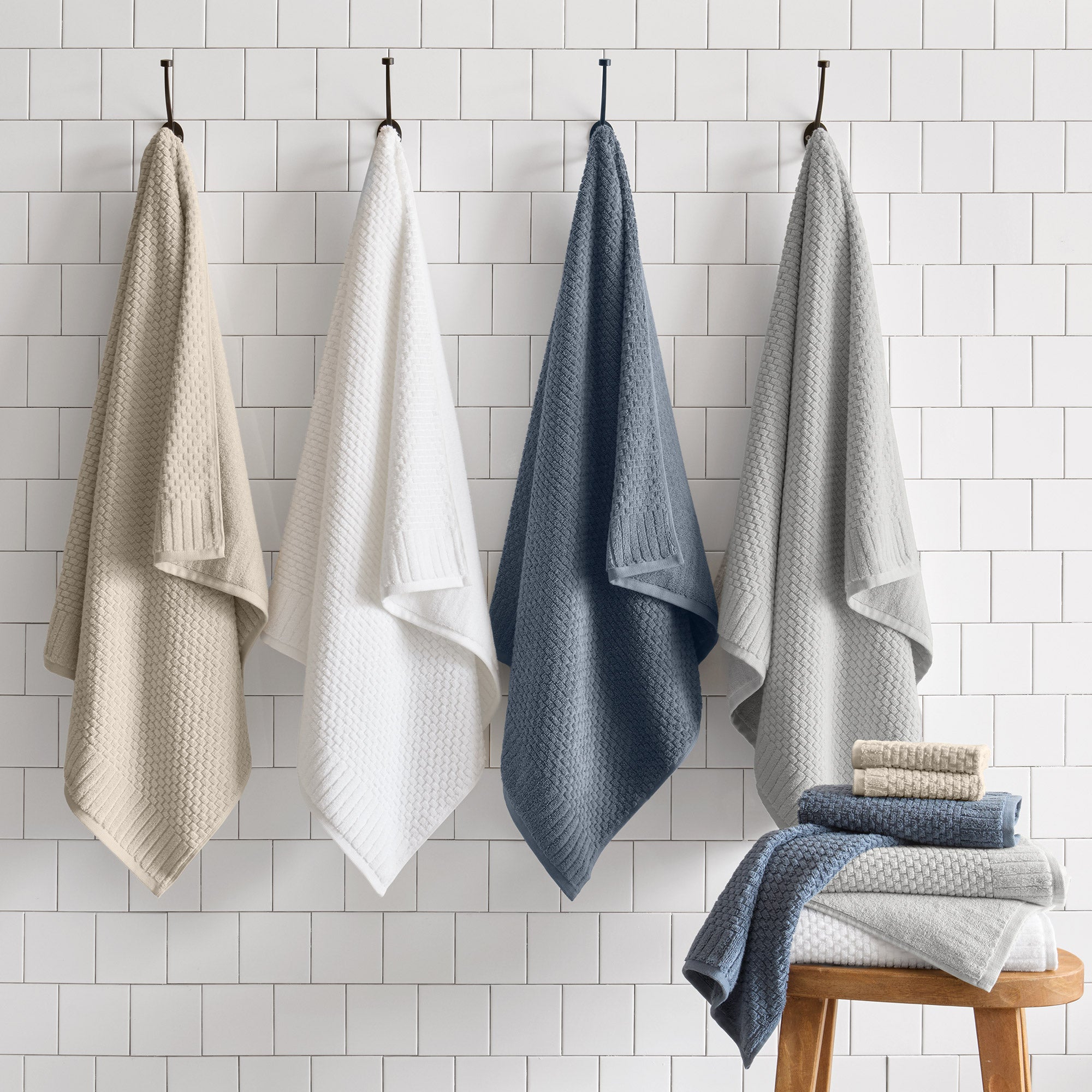 WelHome Textured Towels, 6-Piece Set