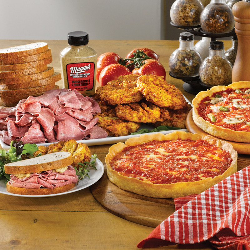 Image of Manny's Corned Beef Kit & 2 Lou's Pizzas