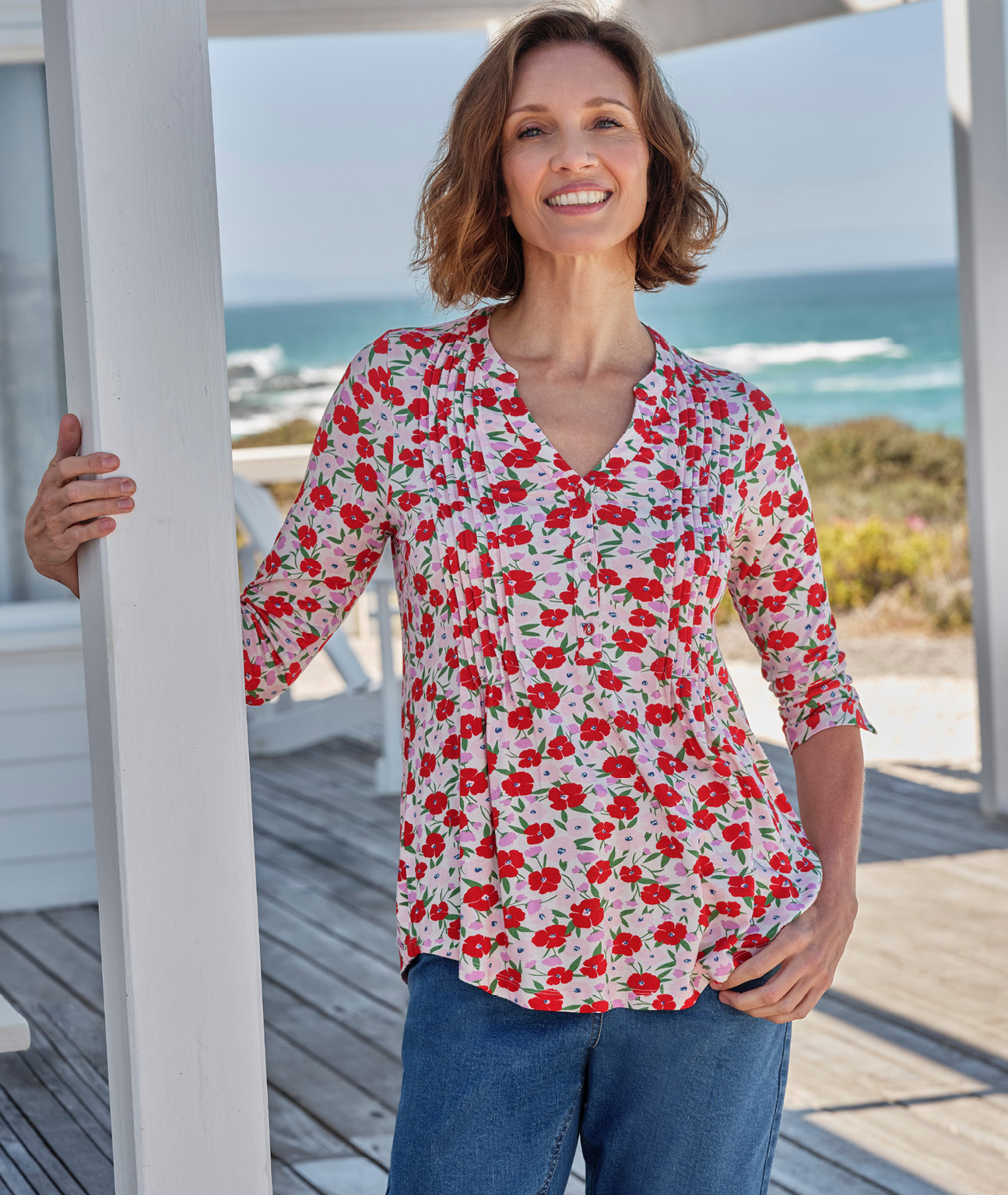 Longline Pintuck Shirt