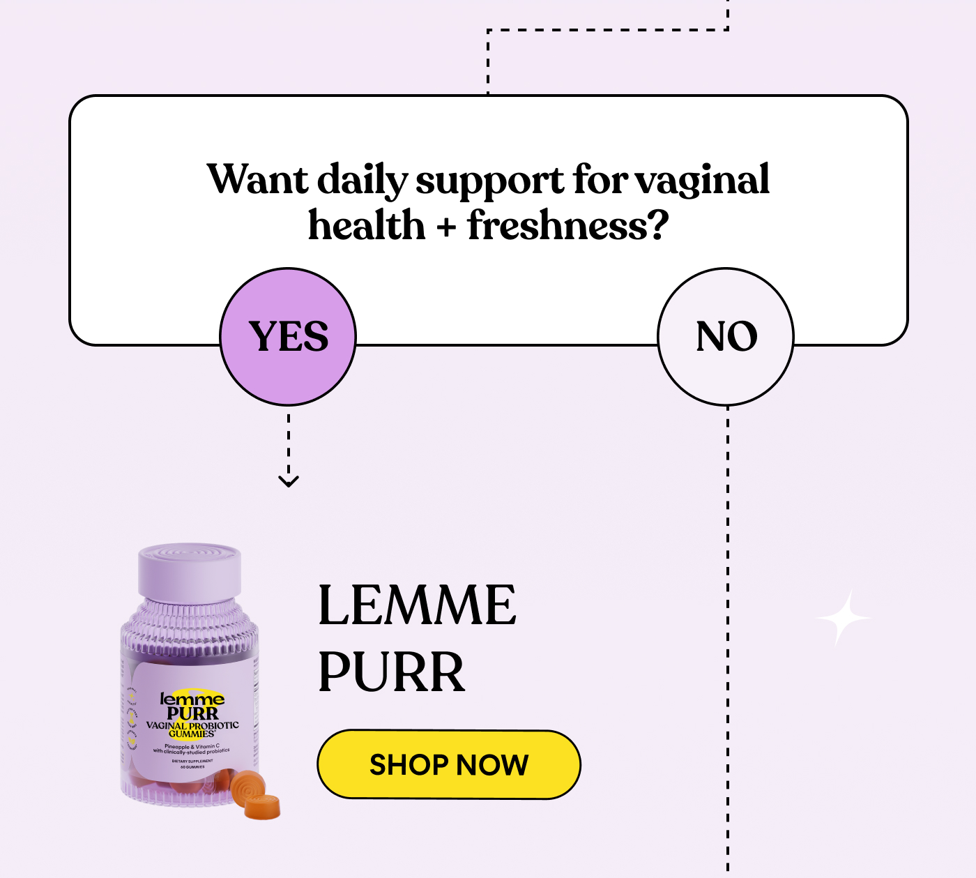 Want daily support for vaginal health + freshness? YES          NO  LEMME PURR -- SHOP NOW