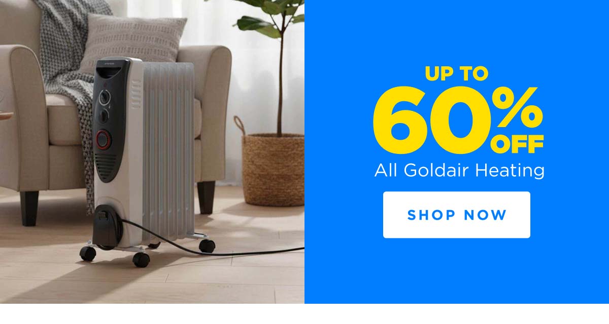 Up to 60% Off All Goldair Heating