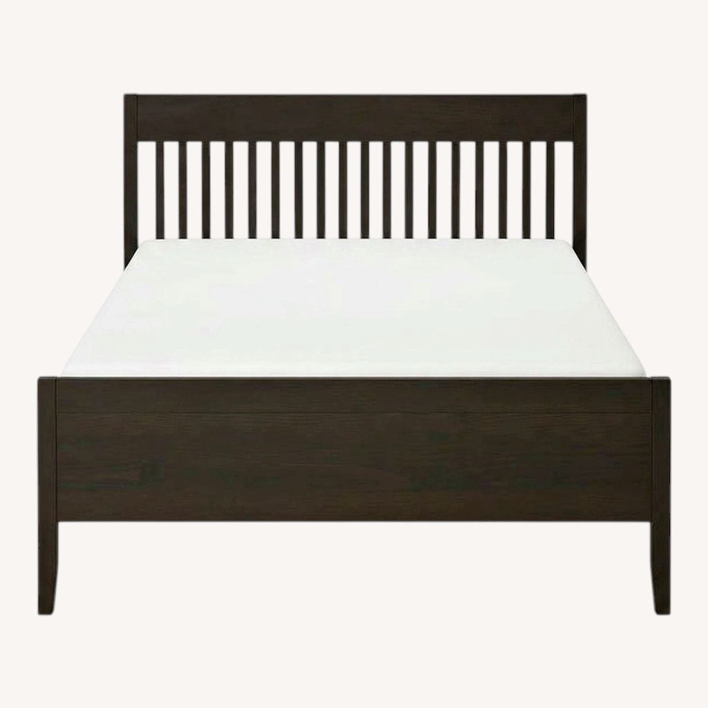 Image of Ikea Idanas Dark Brown Wood Queen Bed