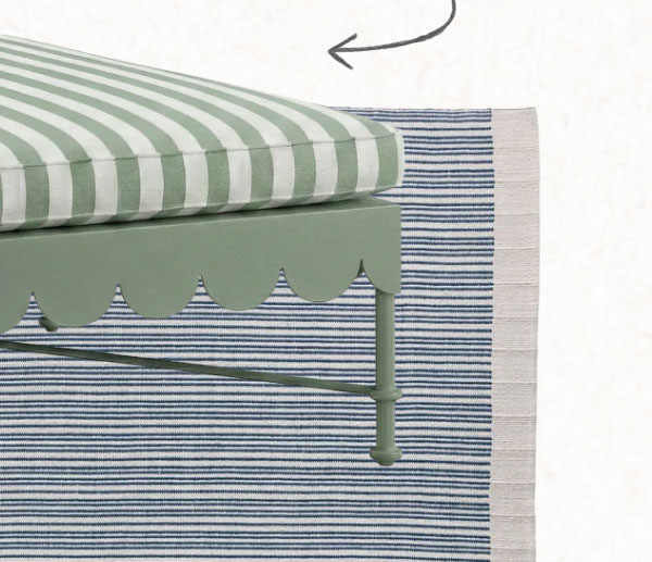 Morien Striped Outdoor Rug - 6'x9'