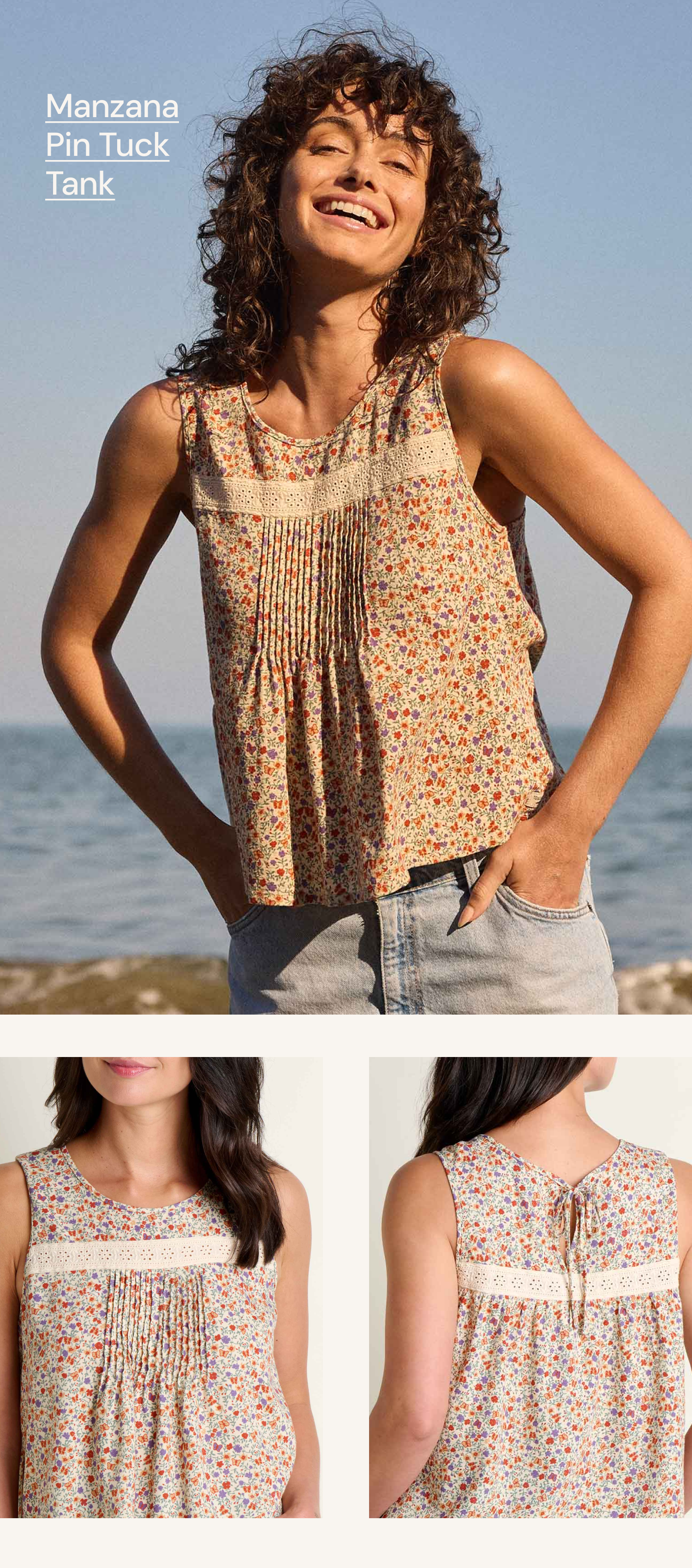 Manzana Pin Tuck Tank