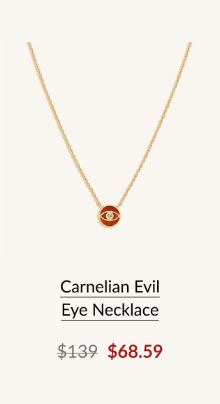 Carnelian Evil Eye Necklace