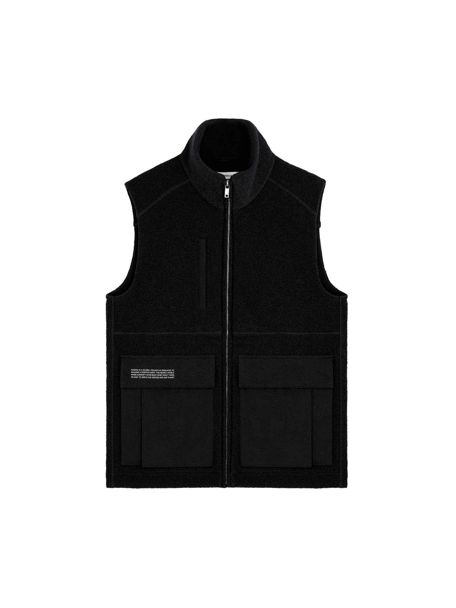Image of Womens DNA Utility Wool Gilet—black