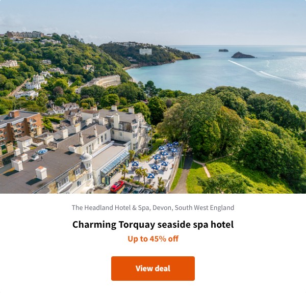 Charming Torquay seaside spa hotel