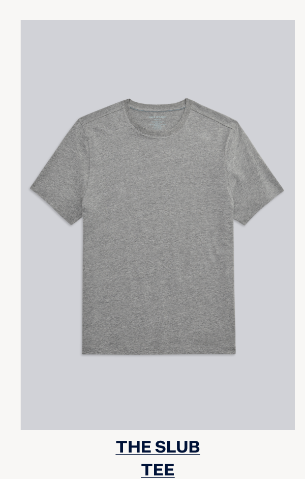 Slub Crew Neck T-Shirt in Grey Heather