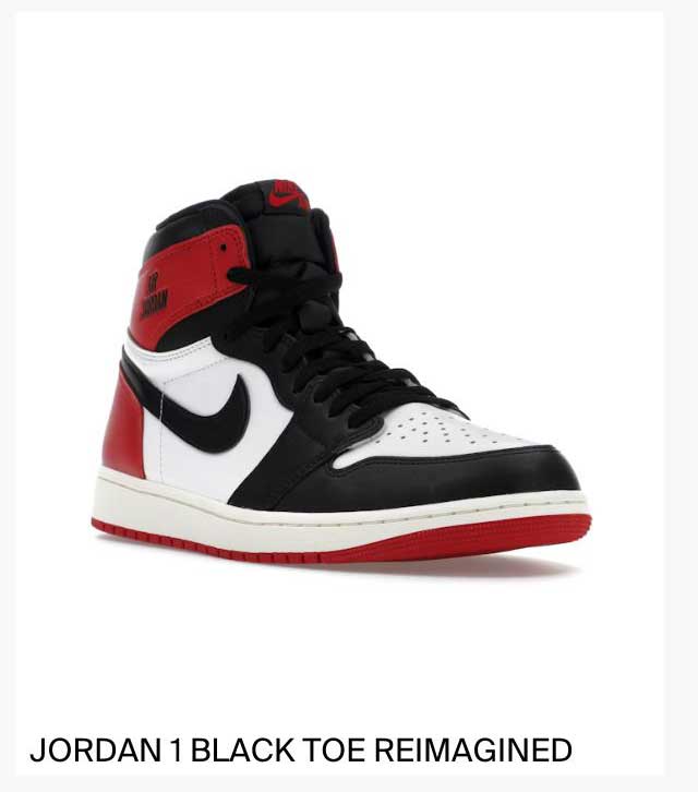 JORDAN 1 BLACK TOE REIMAGINED