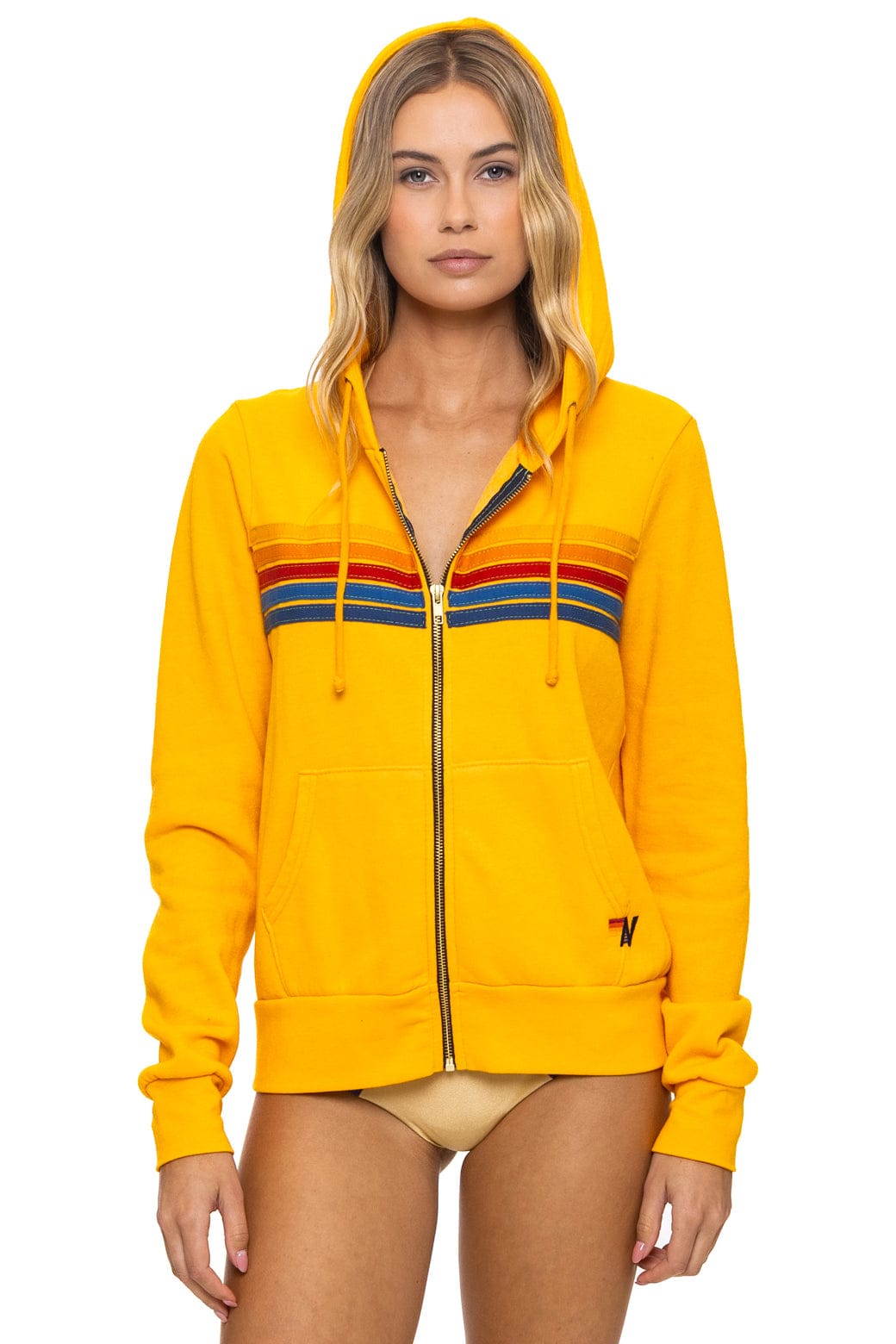 Image of 5 STRIPE HOODIE - GOLD