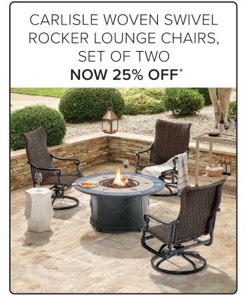 Carlisle Woen Swivel Rocker Lounge Chairs, Set of Two Now 25% Off 