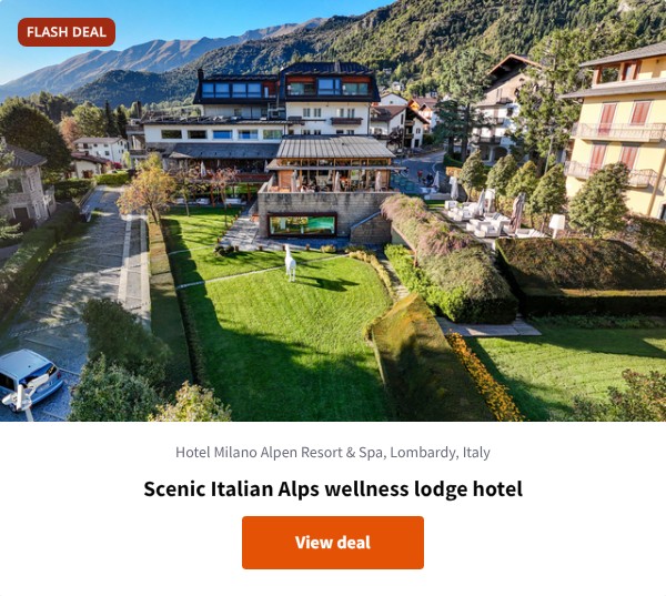 Scenic Italian Alps wellness lodge hotel