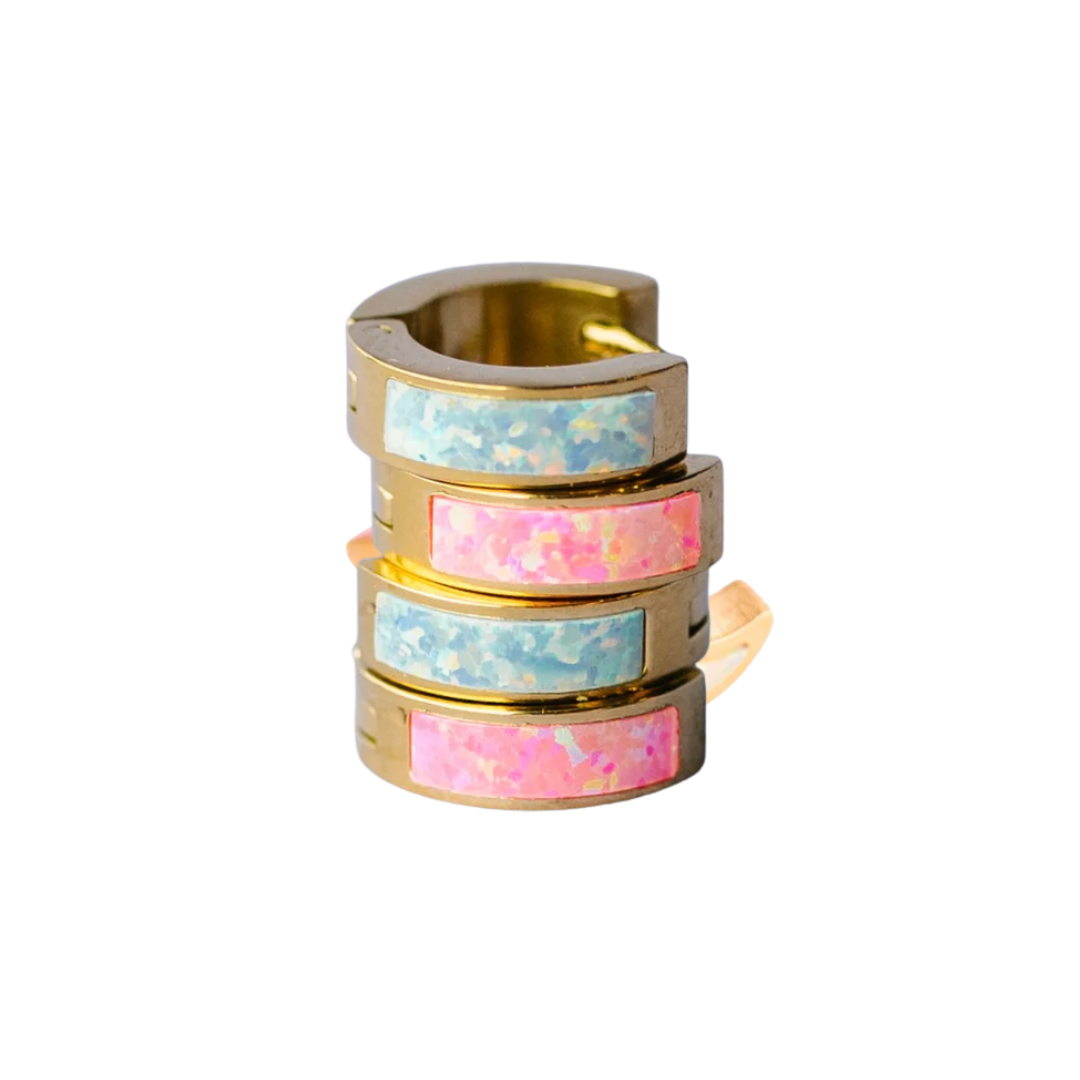 Image of Colorful Opal Huggies