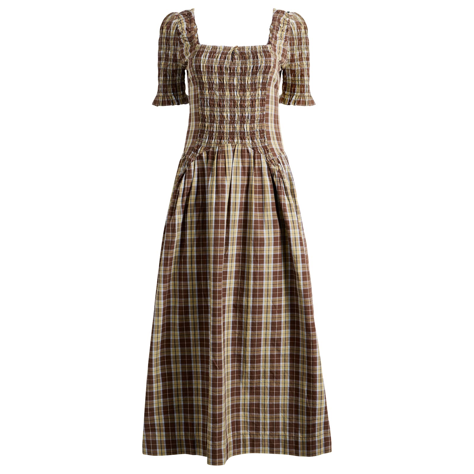 Damson Madder Emmy Shirred Midi Dress
